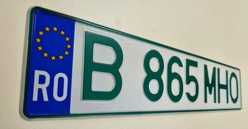 numere de înmatriculare verzi